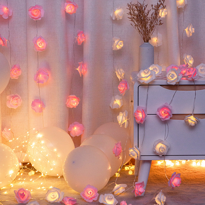 Skanto | Moderne Kreativ Rose Ferie Dekorasjon PV Bubble Mu LED Lyskjeder