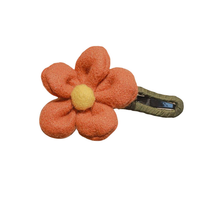 Elegant Plush Flower Hairpins Skanto