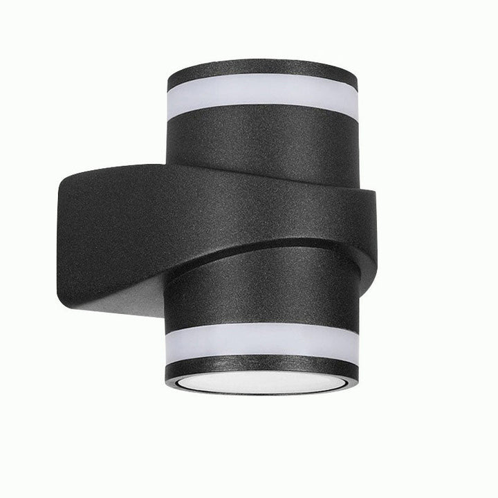Moderne Sylinderformet Die-Cast Aluminium LED Vanntett Utendørs Hage Vegglampe | Skanto