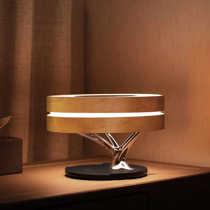 LumeCharge - Minimalistisk LED Bordlampe med Trådløs Lading | Skanto