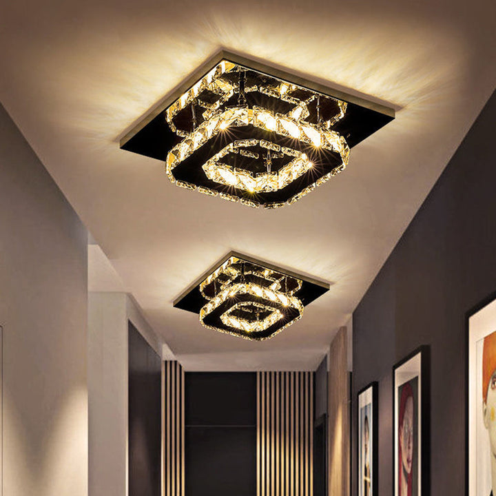 Skanto | Taklampe Krystall LED Moderne Innfelt Armatur