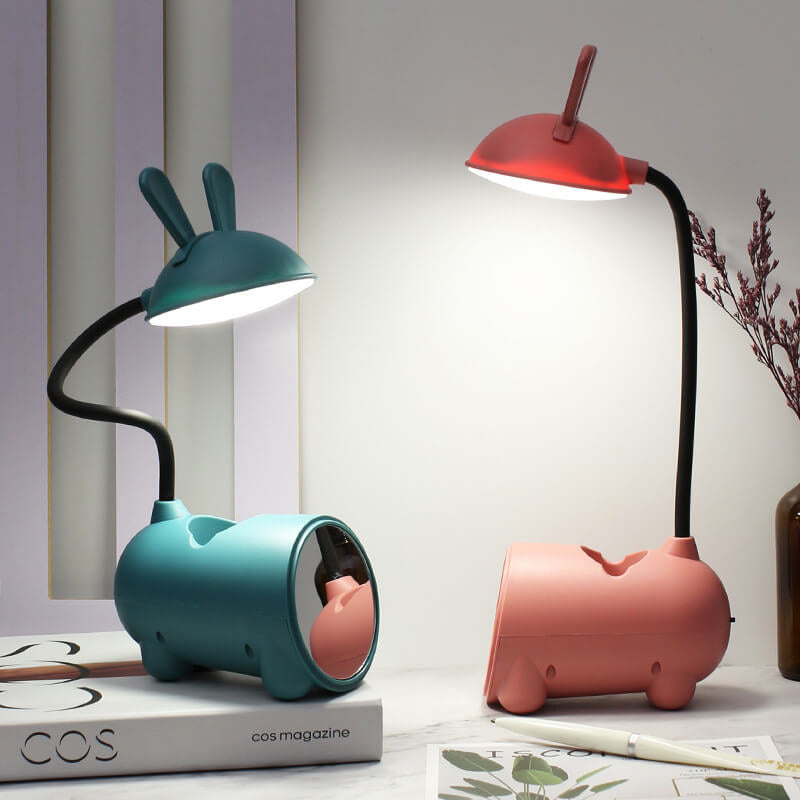 Skanto | Tegneserie Kreativ Kanin LED Berørings USB Pennholdere Skrivbord Lampe