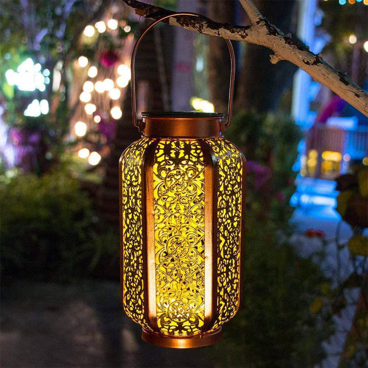 Moderne Art Deco Solvannresistent Hexagonal Lantern Jern LED Utendørs Lys For Hage | Skanto