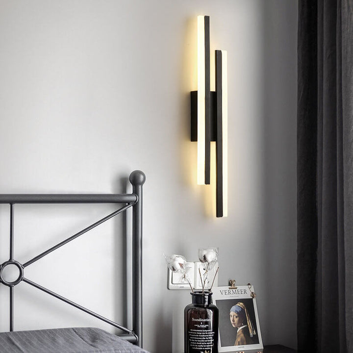 Skanto | LuxLine Moderne LED Vegglampe | Minimalistisk Design | Jern & Akryl | Dimmbar Lys