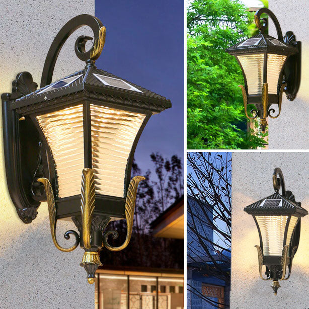 Europeisk stil Retro Aluminium Vanntett Utendørs 1-Lys Vegg Sconce Lampe | Skanto