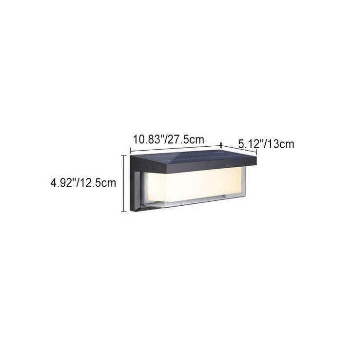 Skanto | Moderne Minimalistisk Solrektangel PC LED Utendørs Vegglampe For Utendørs Patio