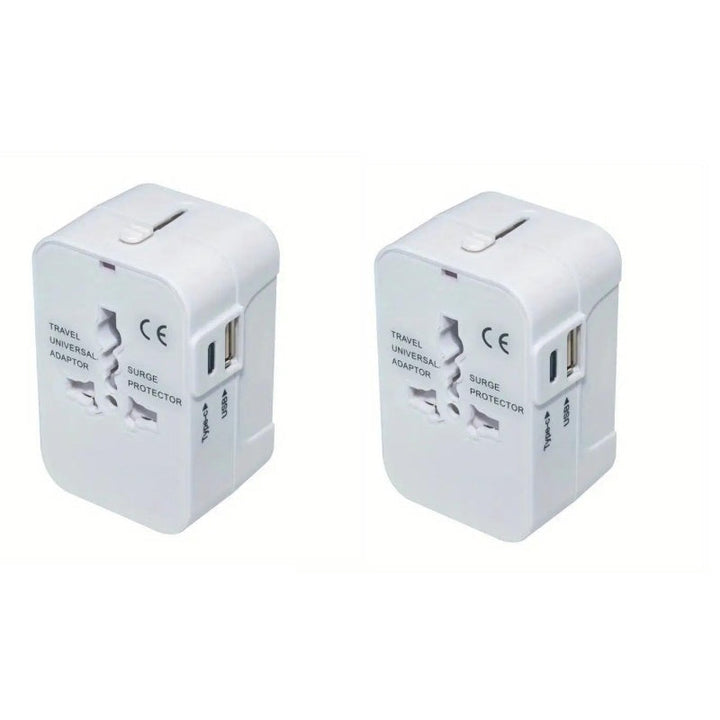 Universell reiseadapter med doble USB-porter | Skanto