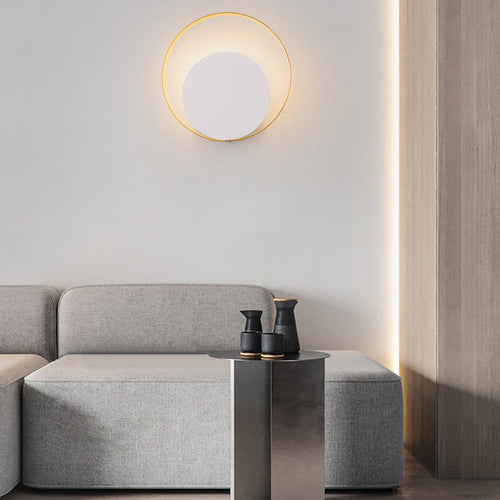 Skanto | Moderne Minimalistisk Jern Sirkel Ring 1-Lyskilde Vegglampe For Soverom