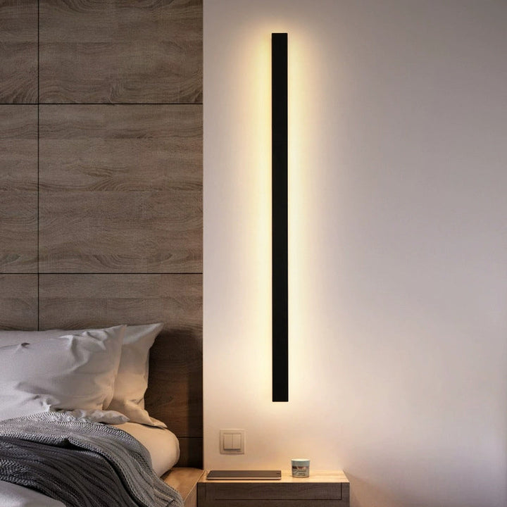 Moderne minimalistisk lang rektangulær aluminium akryl LED vegglampe for hage | Skanto