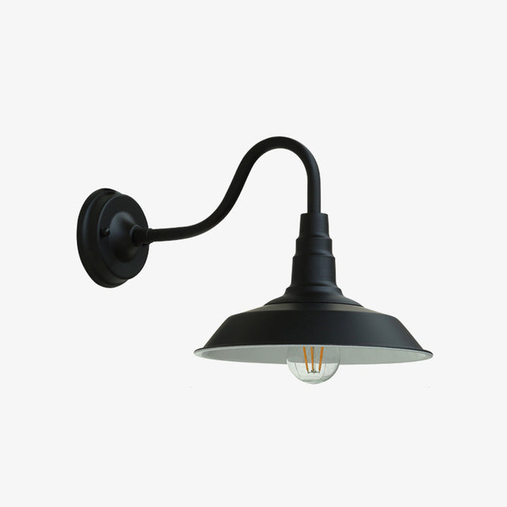 Skanto | Tradisjonell Vintage Jern Rund Skjerm 1-Lys Vegglampe For Spisestue