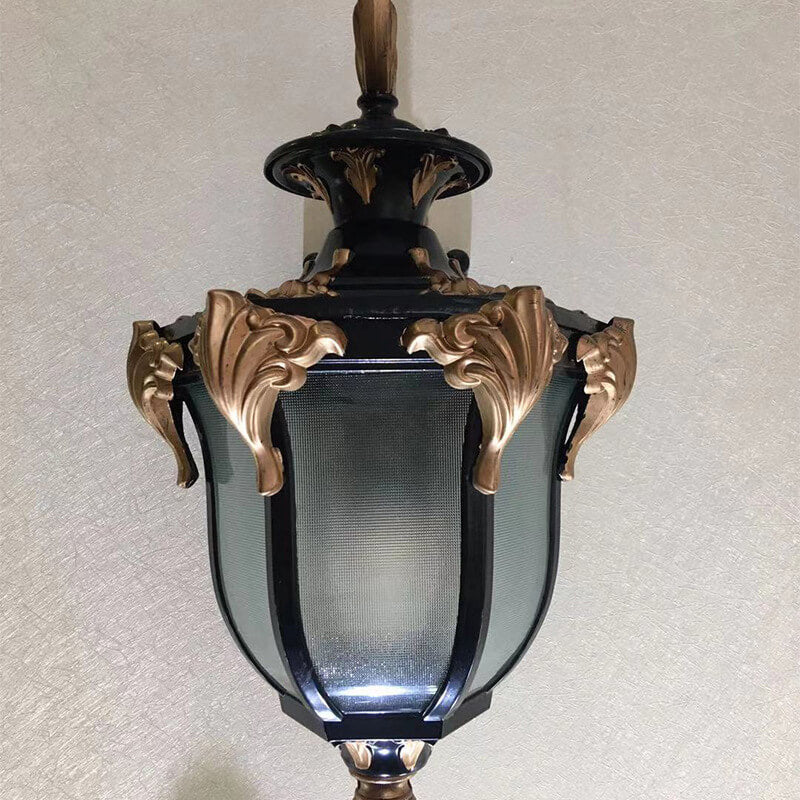 Europeisk Retro Laterne Glass Utendørs Vanntett 1-Lykt Vegglampe | Skanto