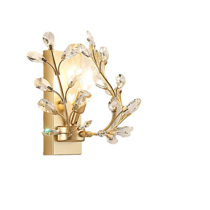 Norvo | Luminis Vegglampe | Luksus Krystall Design | Blad Motif | 1-Lyskilde & Moderne