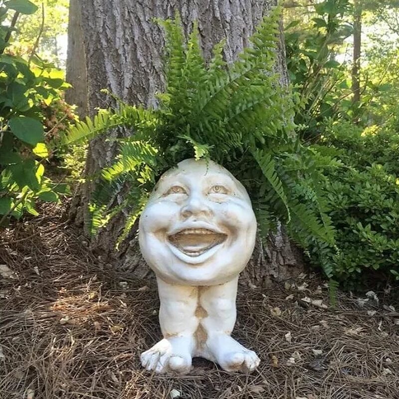 Skanto | Ansikts Statue Plantepotte