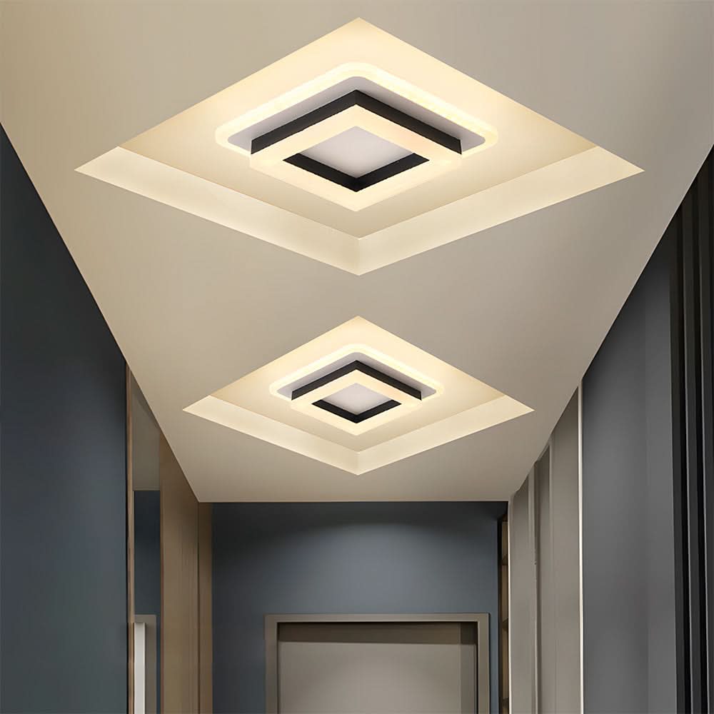 Quadratische LED-Deckenleuchte for moderne Innenräume