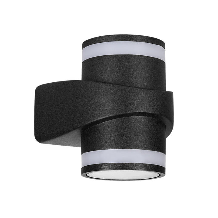 Moderne Sylinderformet Die-Cast Aluminium LED Vanntett Utendørs Hage Vegglampe | Skanto