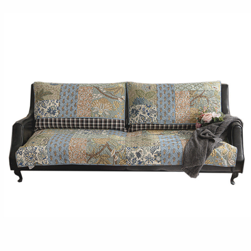 Europeisk Floral Cotton Sofa Deksel Beskyttende Non-slip | Skanto