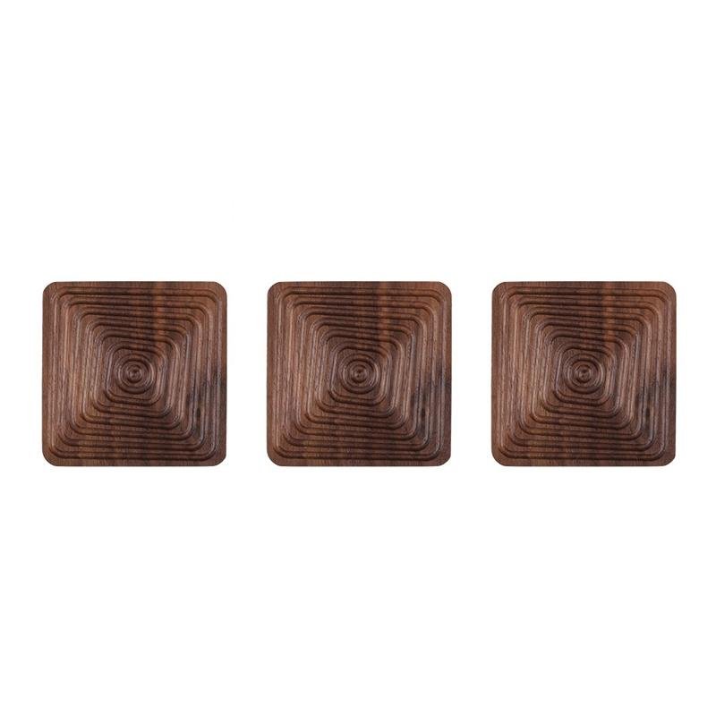 Creative Coasters – Svart valnøtt i unike former Skanto
