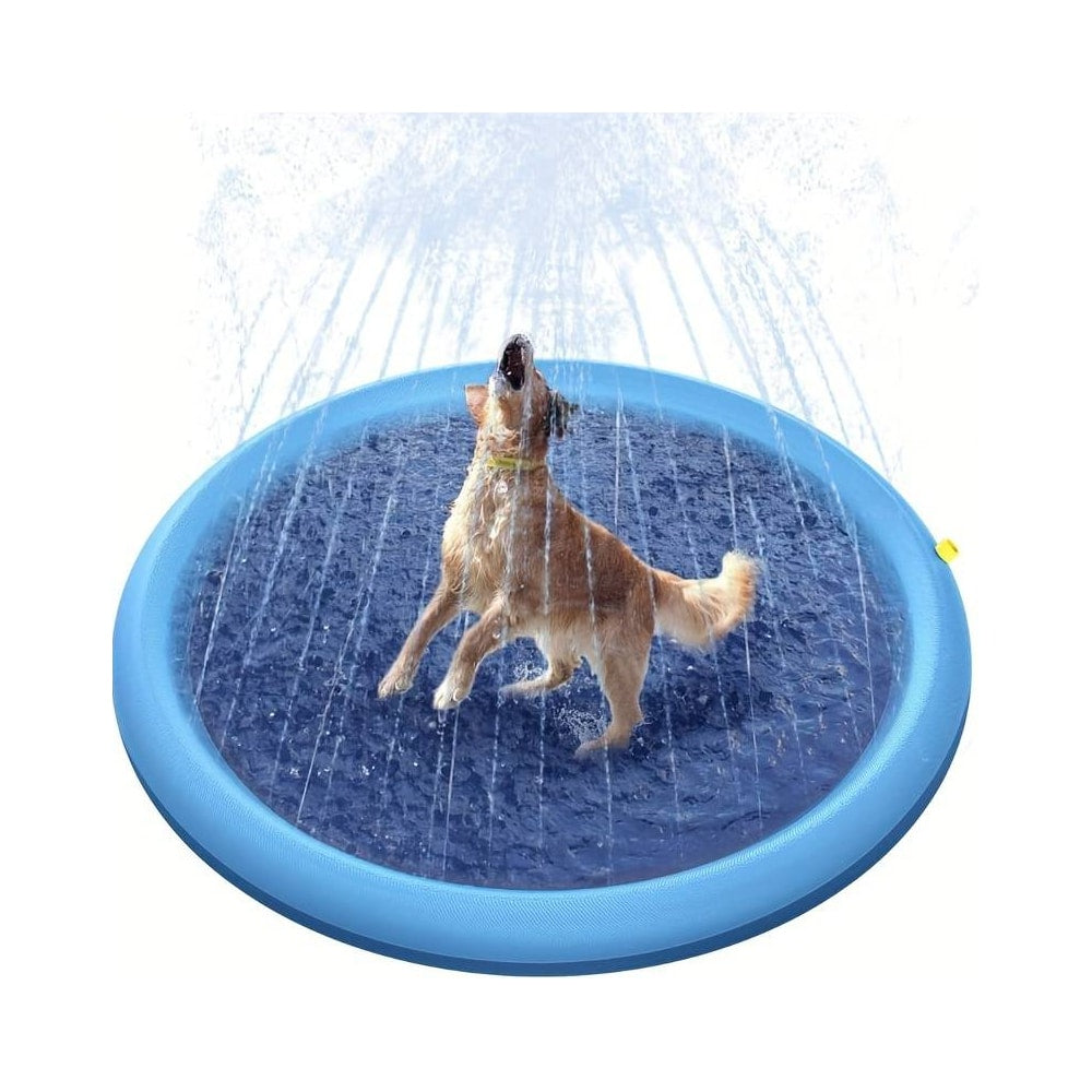 Skanto | PawSplash Hundebad – Oppblåsbar Vannmatte med Sprutere for Kjæledyr