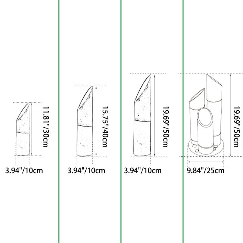 Moderne Kreativ Vanntett Solharpiks Bambus LED Landskapsbelysning Utendørslys For Hage | Skanto