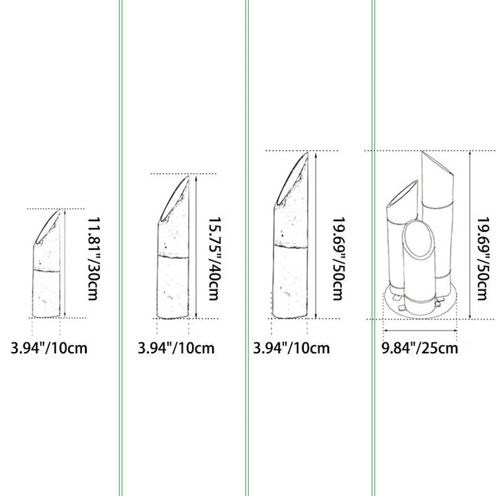 Moderne Kreativ Vanntett Solharpiks Bambus LED Landskapsbelysning Utendørslys For Hage | Skanto