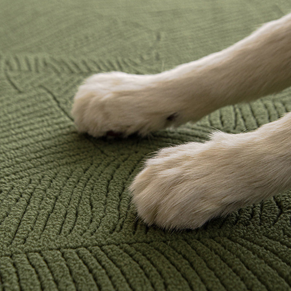 Norvo | Moderne Blader Jacquard Vanntett Anti-Ripe Stretch Full Dekke Sofa Dekke