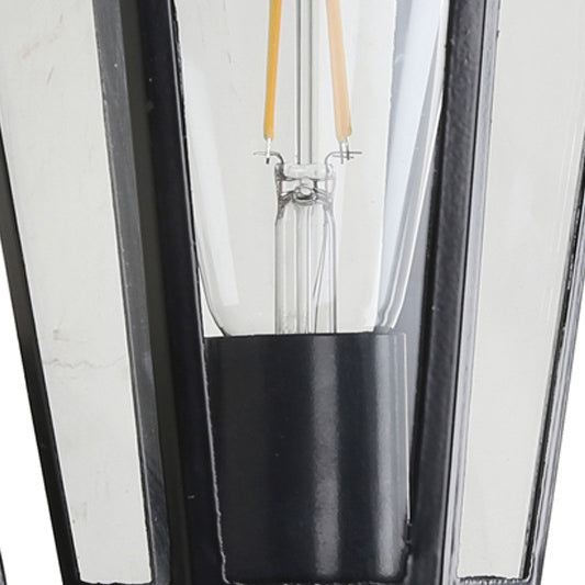 Moderne industriell hexagonal aluminiumsramme frostet glass 1-lykt utendørs vegglampe for hage | Skanto