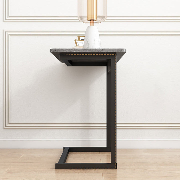Skanto | ModernoCurve C-Side Table | MDF tabletop | Moderne design | Plassbesparende | Perfekt for stue og soverom