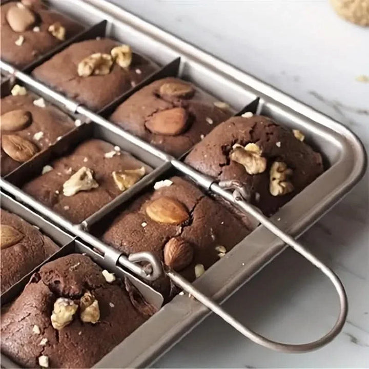 Skanto | Non-Stick Brownie Pan med 18 Skiller Aluminium Bakeware