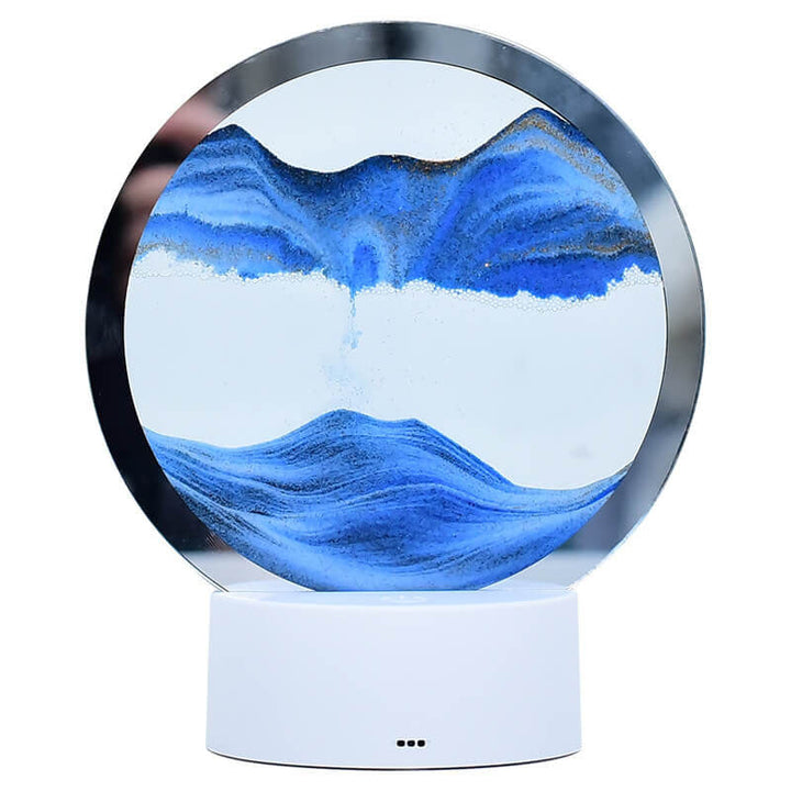 Skanto | Kreativ Rund Timeglass Quicksand 3D LED Nattlampe Bordlampe