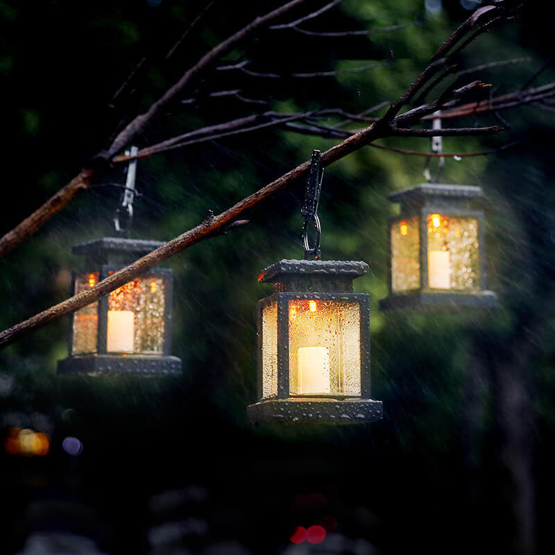 Skanto | Solar Retro Stearinlys Lantern LED Utendørs Hengende Lys