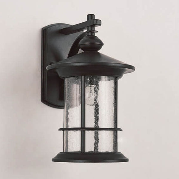 Industrial Vintage Bubble Glass Column 1-Light Utendørs Vanntett Vegglampe | Skanto