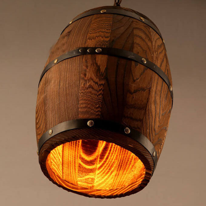Skanto | BarrelGlow Vintage Pendellampe | Trevinfat Design | 1-pære | Rustikk Belysning
