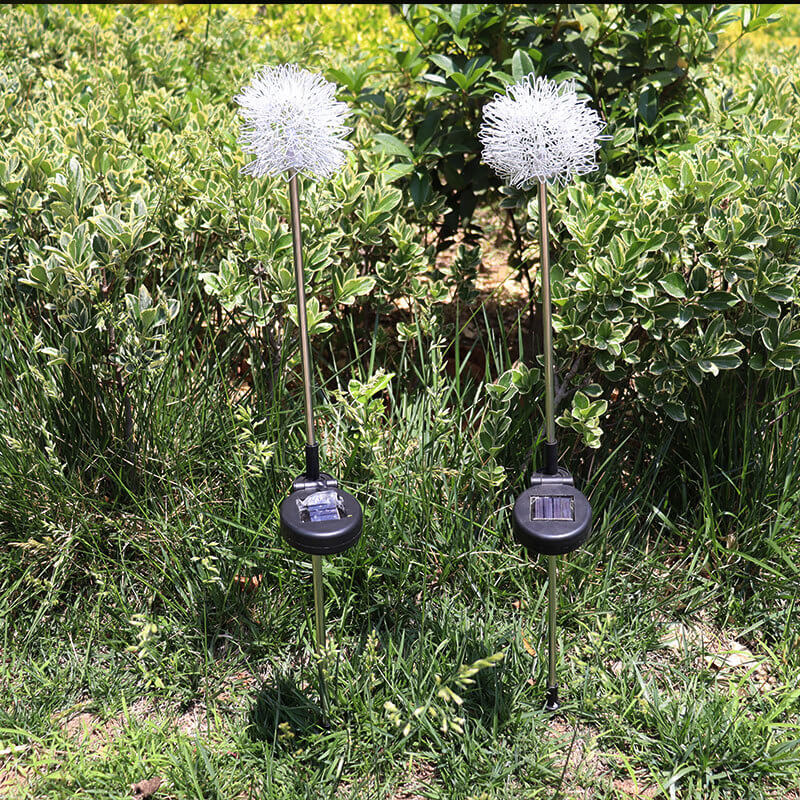 Solar Dandelion Aluminiumtråd Globe Lys LED Utendørs Vanntett Luminøs Hageinnsetting Bakkelys Landskapslys | Skanto