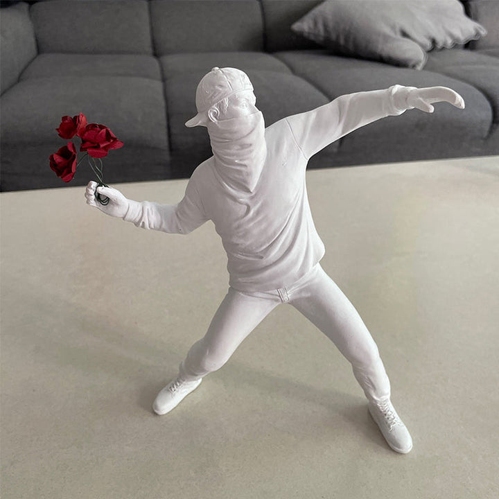 Banksy Flower Rioter Ornament | Skanto