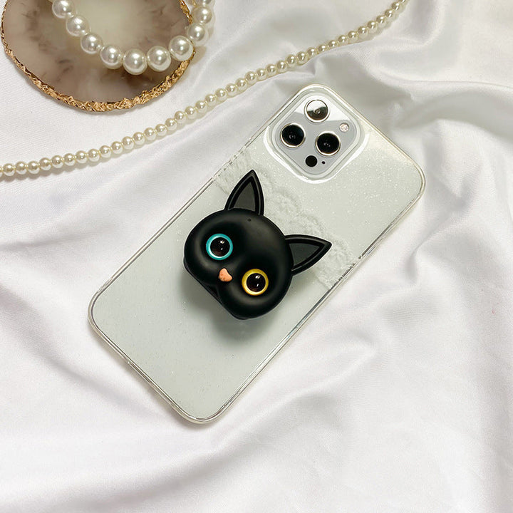 Skanto | 3D Søt Kattunge Telefonholder med mini Speil