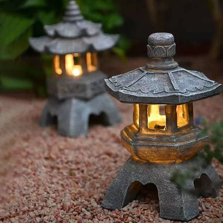 Retro dekorativ solturbinresin LED utendørs landskapsbelysning | Skanto