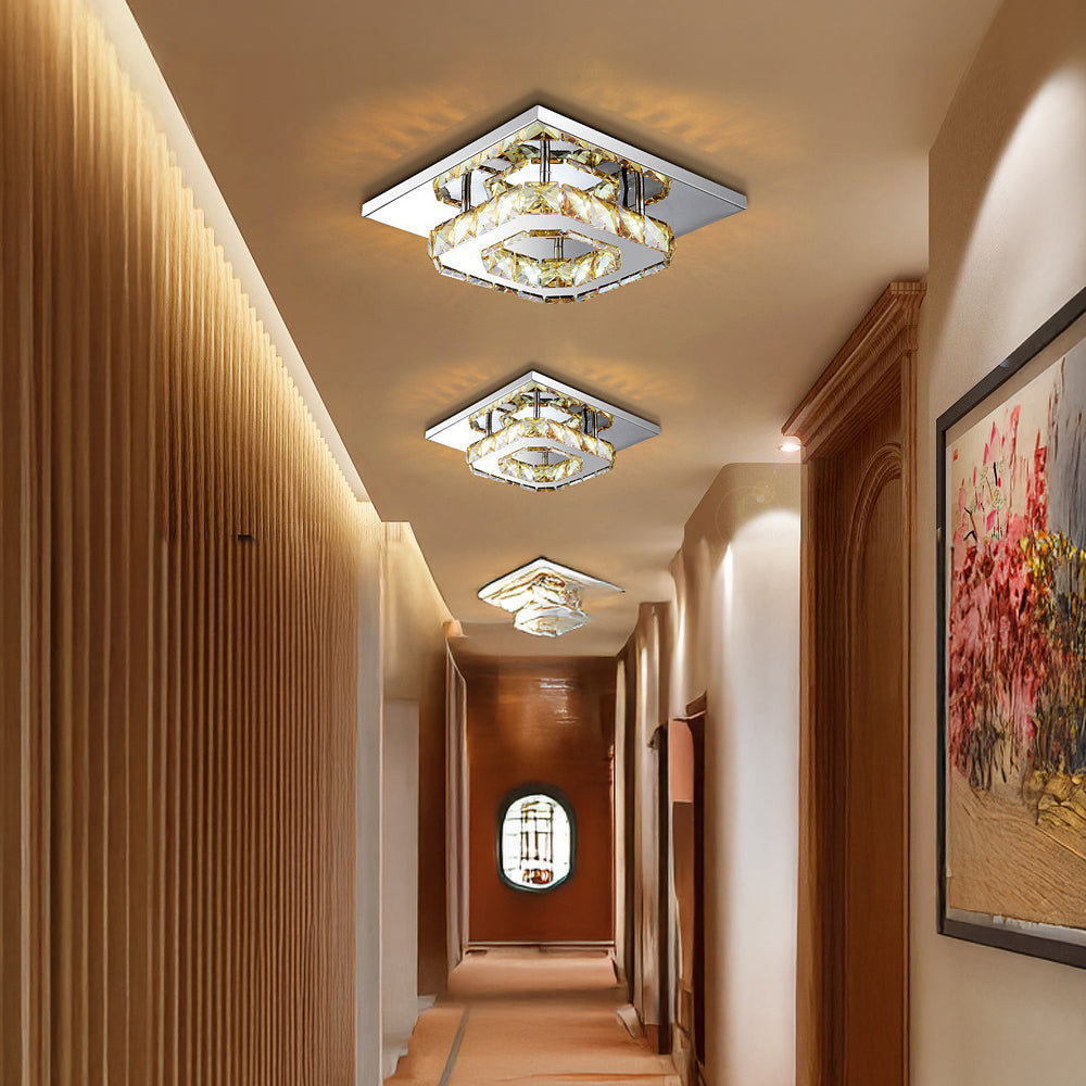 Skanto | Taklampe Krystall LED Moderne Innfelt Armatur