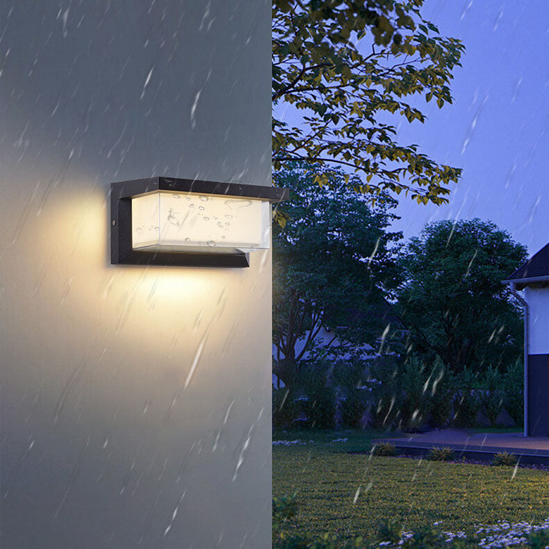 Skanto | Moderne Minimalistisk Solrektangel PC LED Utendørs Vegglampe For Utendørs Patio