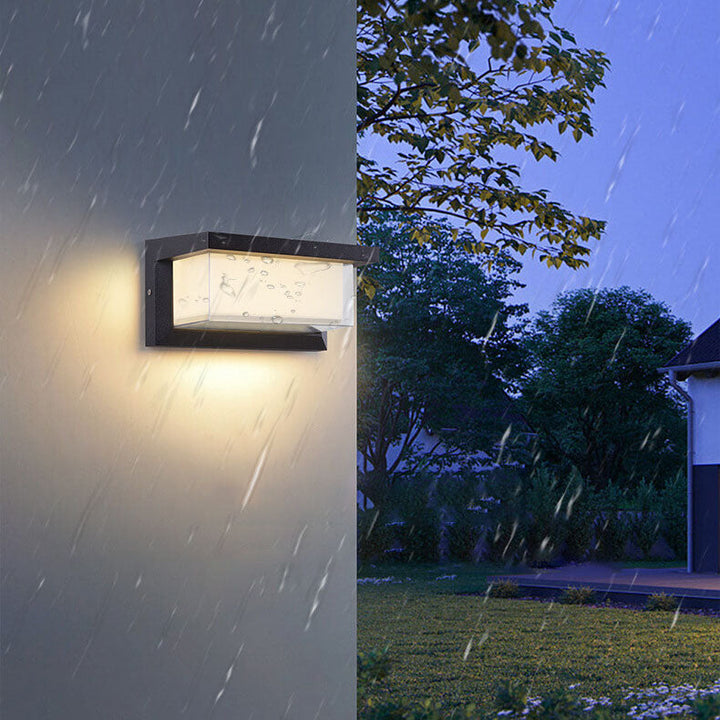 Skanto | Moderne Minimalistisk Solrektangel PC LED Utendørs Vegglampe For Utendørs Patio