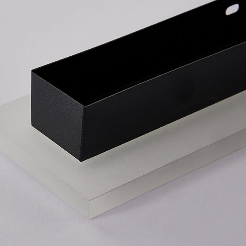 Moderne minimalistisk lang rektangulær aluminium akryl LED vegglampe for hage | Skanto