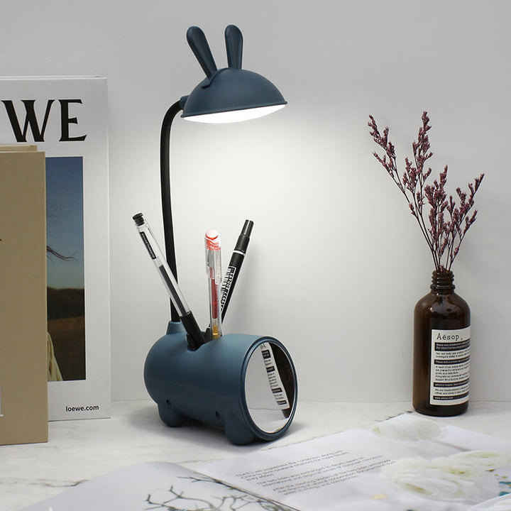 Skanto | Tegneserie Kreativ Kanin LED Berørings USB Pennholdere Skrivbord Lampe