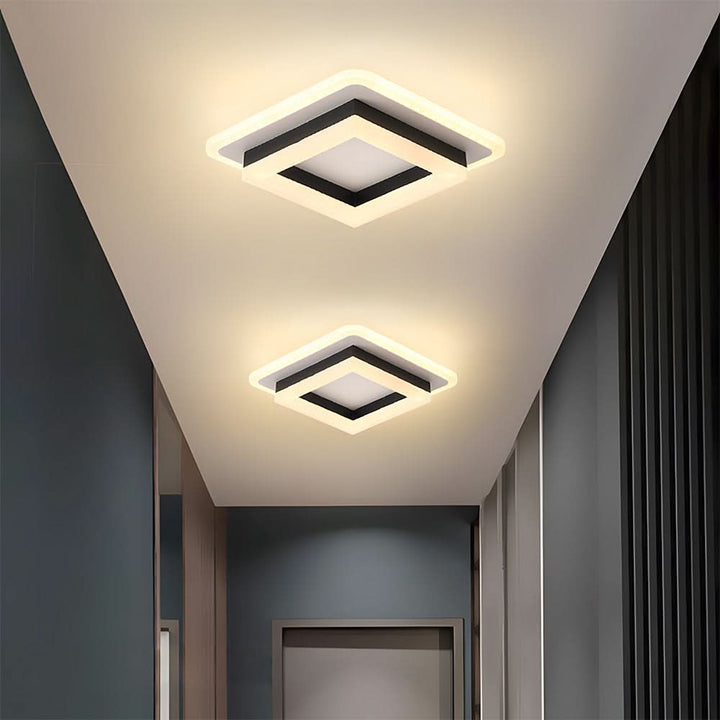 Quadratische LED-Deckenleuchte for moderne Innenräume