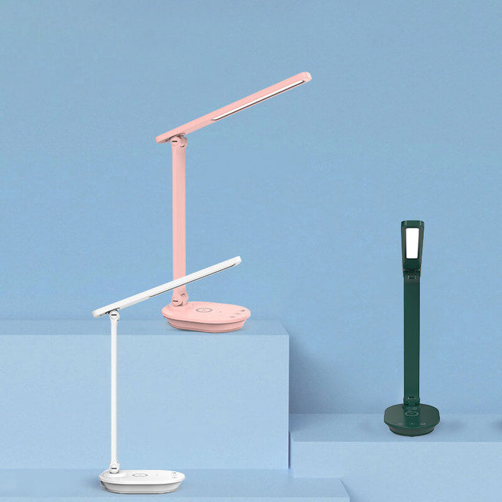 Skanto | Moderne dobbelt sammenleggbart øyepleie trådløst oppladbart LED skrivebordslampe