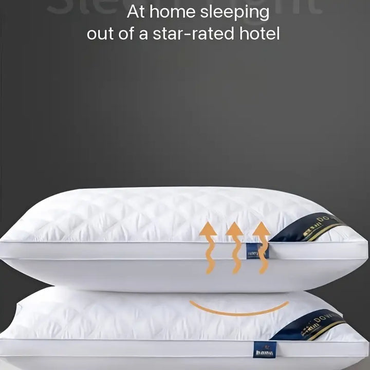Skanto | DreamRest - Sett med 2 Hypoallergeniske 3D Puter - Myk Nakke Støtte & Hotell Kvalitet Søvn