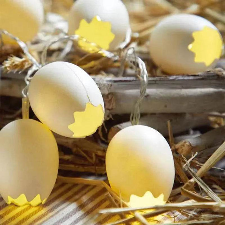 Skanto | New Easter Knust Skall Egg Lyskjeder LED Egg Lanterns Blinkende Lys Lyskjeder Juledekorasjonslys