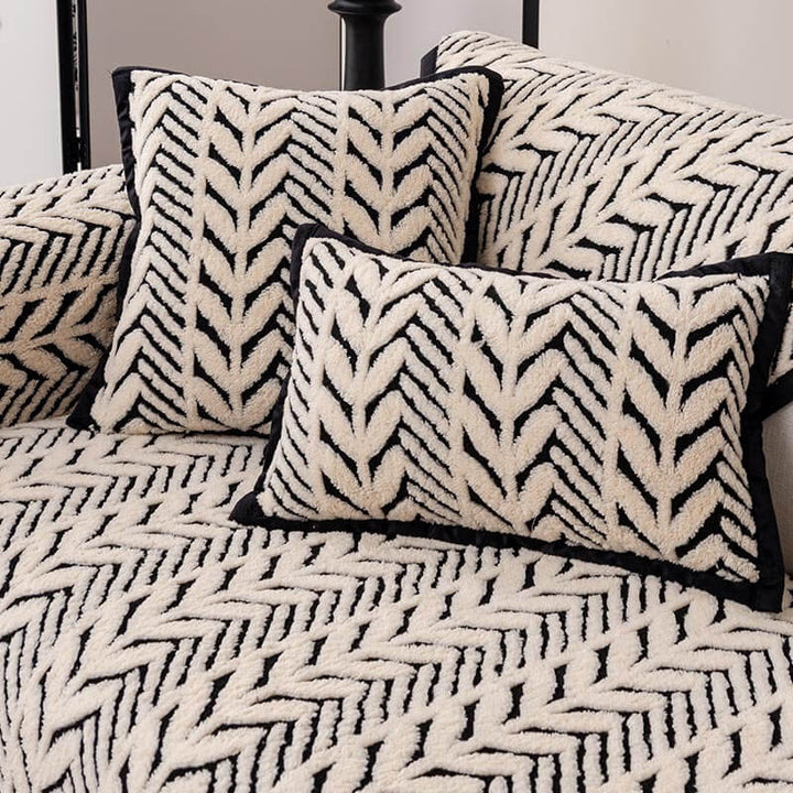Premium Varm Hveteøre Plush Anti-Slip Sofa Deksel | Skanto