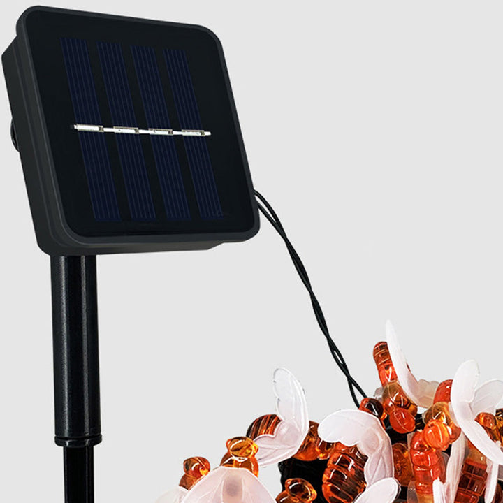 Skanto | Moderne Art Deco vanntett Solar-PVC-Gummi-akryl-snor-bees-ball-kristall-ball-fall-LED lys utendørs for hagen