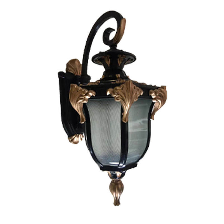 Europeisk Retro Laterne Glass Utendørs Vanntett 1-Lykt Vegglampe | Skanto
