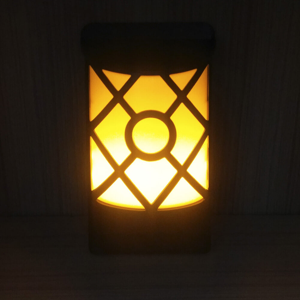 Skanto | Solar Flame Halv Søyle LED Utendørs Sensor Vegglampe