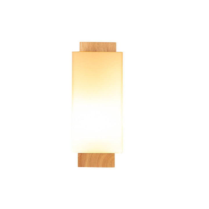 Skanto | Moderne minimalistisk massiv trefirkantet glass søyle 1-lys vegglampe